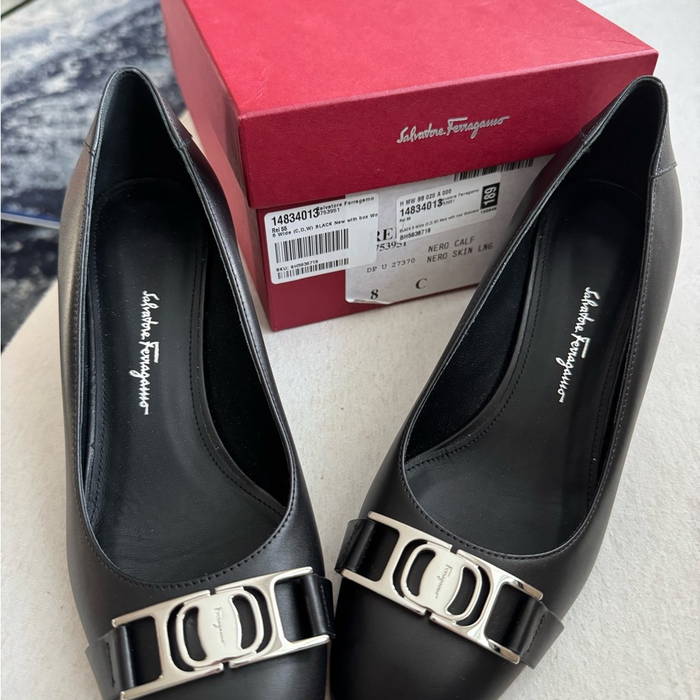 Salvatore Ferragamo Black Leather Women's Shoes